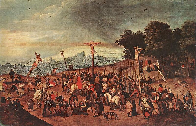 BRUEGHEL, Pieter the Younger Crucifixion dgg Sweden oil painting art